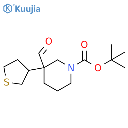 tert-butyl 3-formyl-3-(thiolan-3-yl)piperidine-1-carboxylate structure