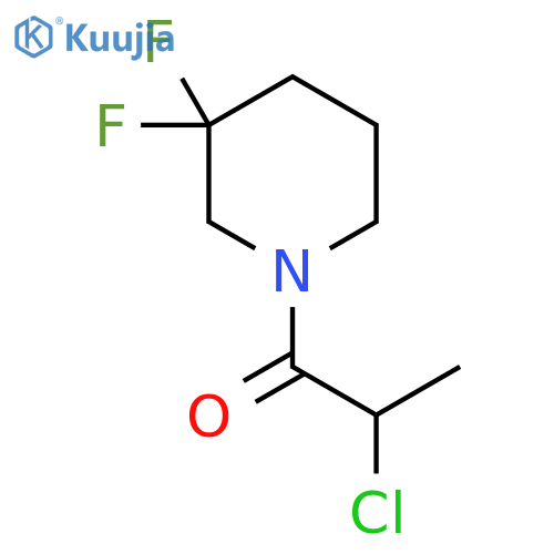 2-chloro-1-(3,3-difluoropiperidin-1-yl)propan-1-one structure