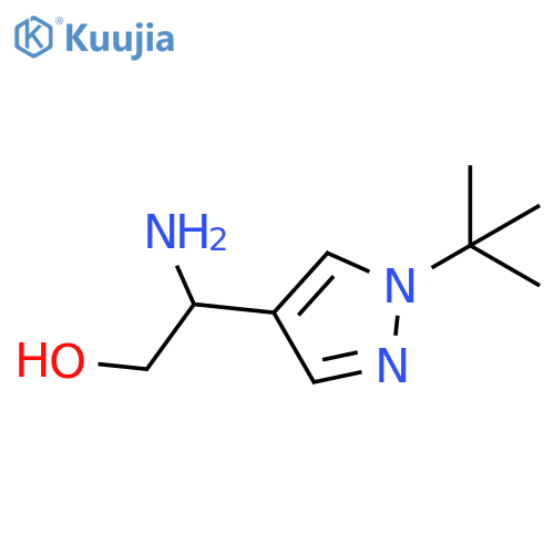 2-amino-2-(1-tert-butyl-1H-pyrazol-4-yl)ethan-1-ol structure