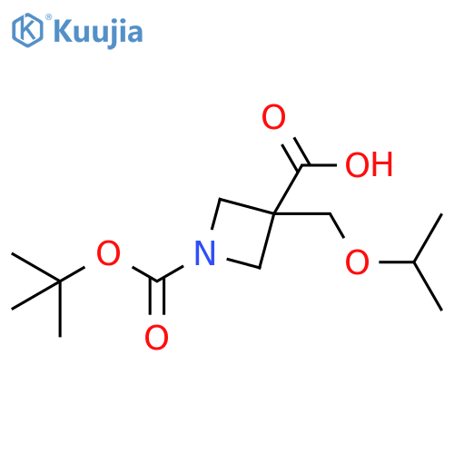 1-tert-butoxycarbonyl-3-(isopropoxymethyl)azetidine-3-carboxylic acid structure
