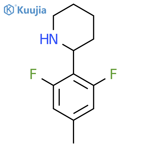 2-(2,6-difluoro-4-methylphenyl)piperidine structure