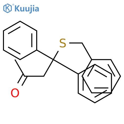 2-BUTANONE, 4,4-DIPHENYL-4-[(PHENYLMETHYL)THIO]- structure