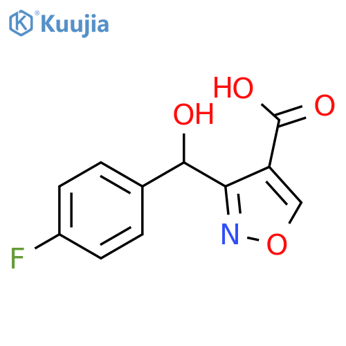 3-[(4-Fluorophenyl)(hydroxy)methyl]isoxazole-4-carboxylicAcid structure