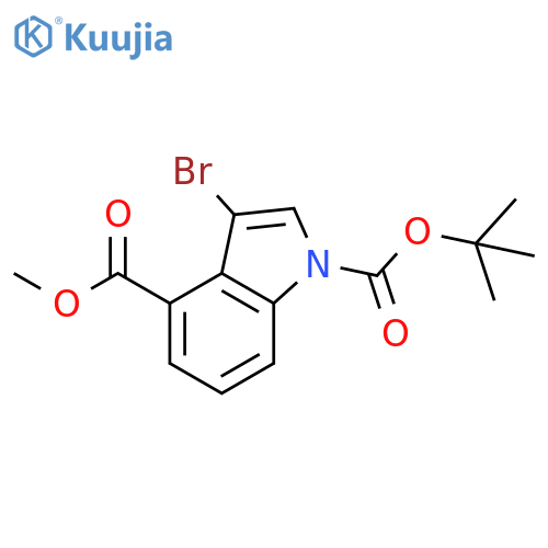 Methyl 1-Boc-3-bromoindole-4-carboxylate structure