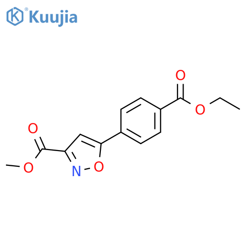 Methyl5-[4-(Ethoxycarbonyl)phenyl]isoxazole-3-carboxylate structure