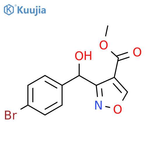 Methyl3-[(4-Bromophenyl)(hydroxy)methyl]isoxazole-4-carboxylate structure