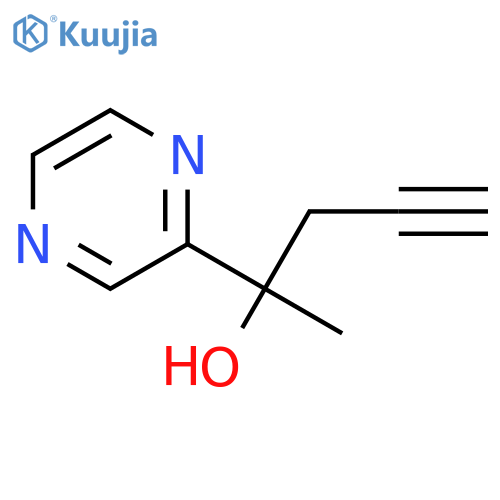 2-(2-Pyrazinyl)-4-pentyn-2-ol structure