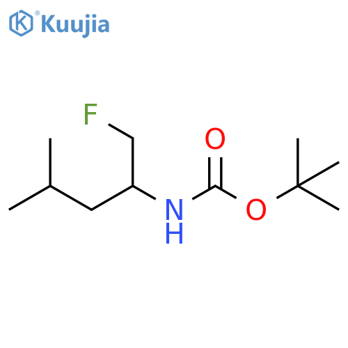 N-Boc-1-fluoro-4-methyl-2-pentanamine structure
