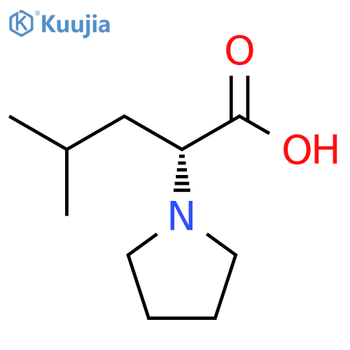 (2R)-4-methyl-2-(pyrrolidin-1-yl)pentanoic acid structure