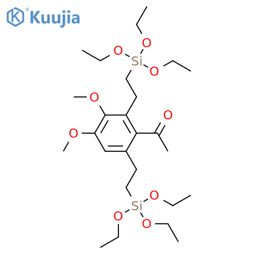 Ethanone, 1-[3,4-dimethoxy-2,6-bis[2-(triethoxysilyl)ethyl]phenyl]- structure