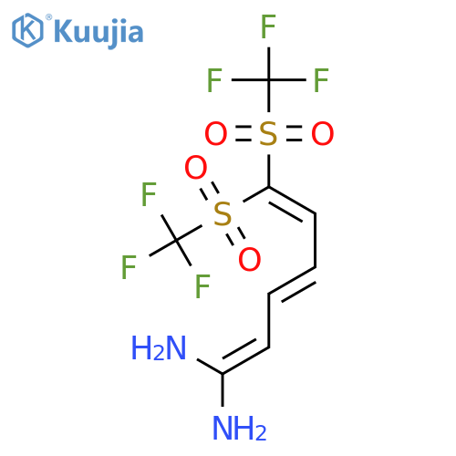 1,3,5-Hexatriene-1,1-diamine, 6,6-bis[(trifluoromethyl)sulfonyl]-, (E)- structure