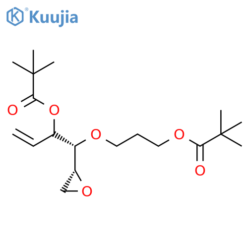 (2R,3S,4RS)-1,2-epoxy-4-pivaloyloxy-3-(3-pivaloyloxypropoxy)-5-hexene structure