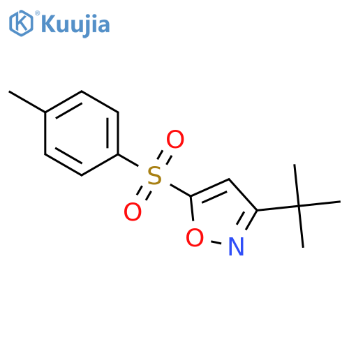 Isoxazole, 3-(1,1-dimethylethyl)-5-[(4-methylphenyl)sulfonyl]- structure