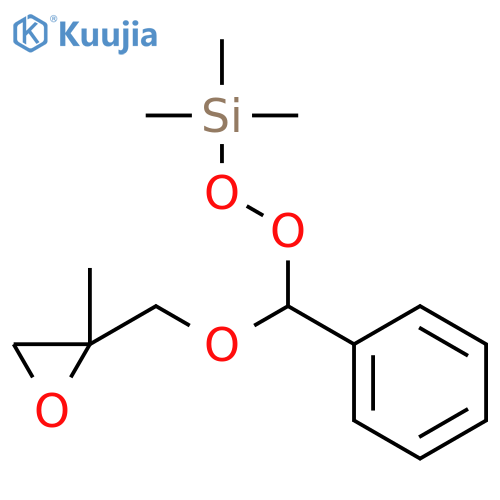 Silane, trimethyl[[[(2-methyloxiranyl)methoxy]phenylmethyl]dioxy]- structure
