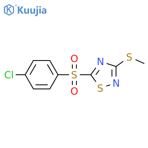 5-[(4-chlorophenyl)sulfonyl]-3-(methylsulfanyl)-1,2,4-thiadiazole structure