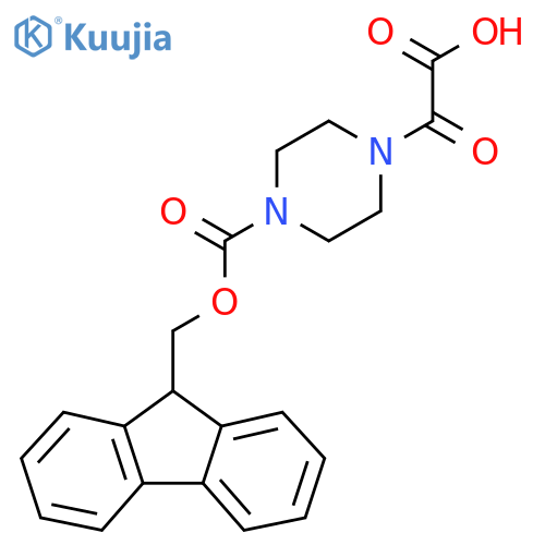 2-(4-{(9H-fluoren-9-yl)methoxycarbonyl}piperazin-1-yl)-2-oxoacetic acid structure