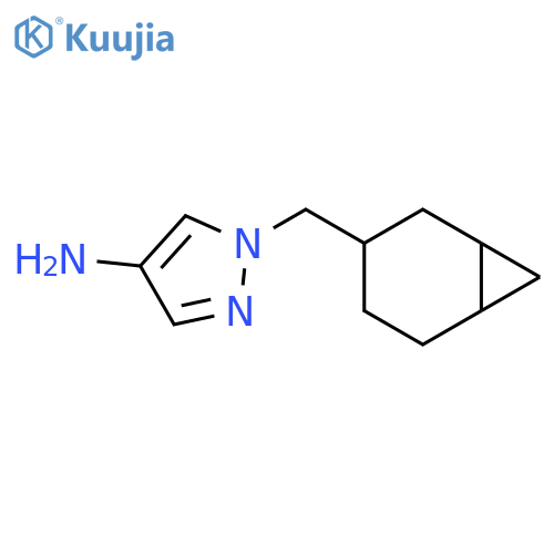 1-({bicyclo4.1.0heptan-3-yl}methyl)-1H-pyrazol-4-amine structure