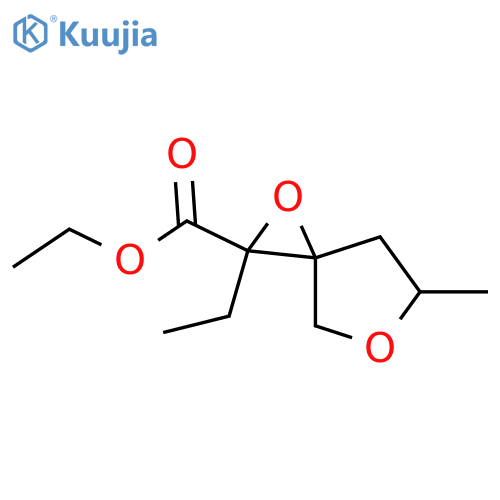 Ethyl 2-ethyl-6-methyl-1,5-dioxaspiro[2.4]heptane-2-carboxylate structure