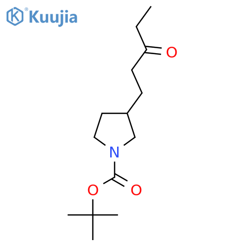 Tert-butyl 3-(3-oxopentyl)pyrrolidine-1-carboxylate structure
