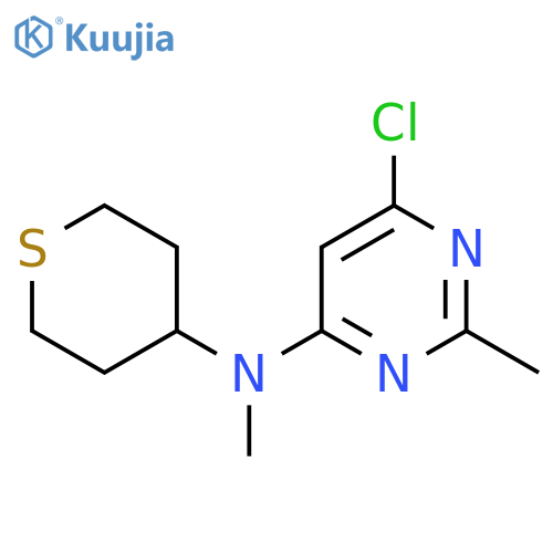 6-chloro-N,2-dimethyl-N-(tetrahydro-2H-thiopyran-4-yl)pyrimidin-4-amine structure
