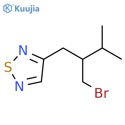 1,2,5-Thiadiazole, 3-[2-(bromomethyl)-3-methylbutyl]- structure
