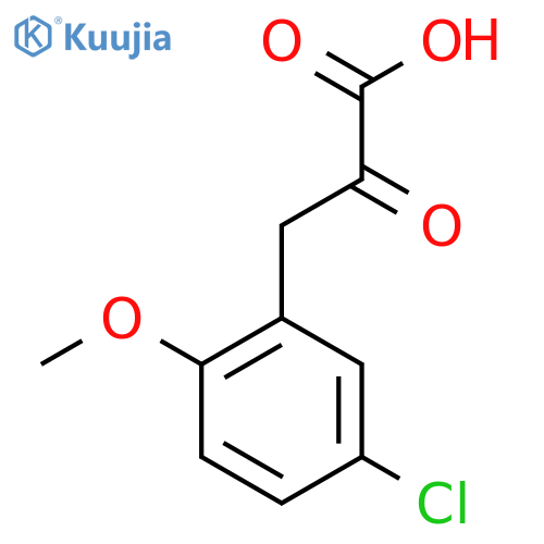 3-(5-chloro-2-methoxyphenyl)-2-oxopropanoic acid structure