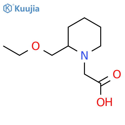 2-(2-(Ethoxymethyl)piperidin-1-yl)acetic acid structure