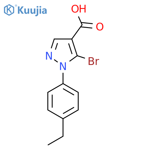 5-bromo-1-(4-ethylphenyl)-1H-pyrazole-4-carboxylic acid structure