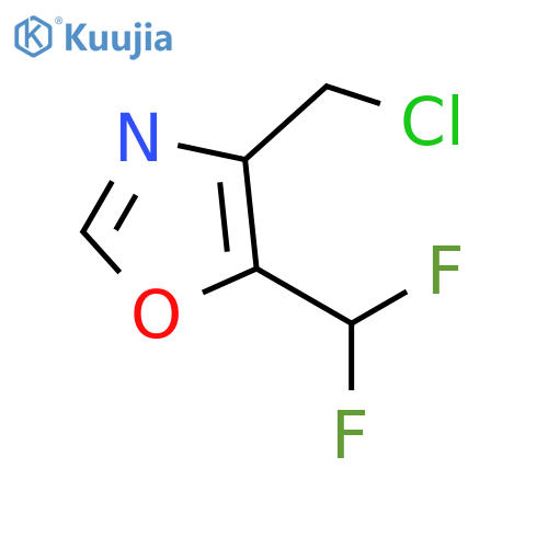 4-(chloromethyl)-5-(difluoromethyl)-1,3-oxazole structure