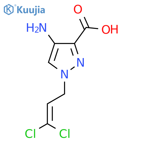 4-amino-1-(3,3-dichloroprop-2-en-1-yl)-1H-pyrazole-3-carboxylic acid structure