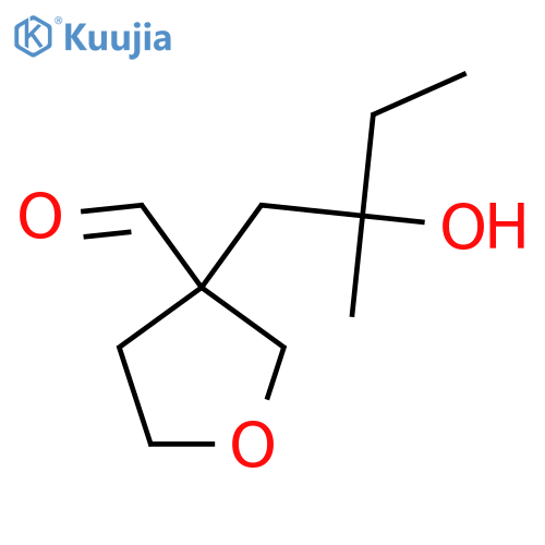 3-(2-hydroxy-2-methylbutyl)oxolane-3-carbaldehyde structure