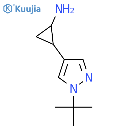 2-(1-tert-butyl-1H-pyrazol-4-yl)cyclopropan-1-amine structure