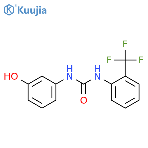 Urea, N-(3-hydroxyphenyl)-N'-[2-(trifluoromethyl)phenyl]- structure