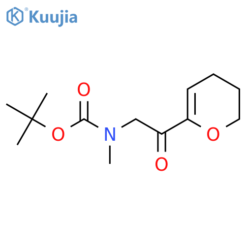 tert-butyl N-[2-(3,4-dihydro-2H-pyran-6-yl)-2-oxoethyl]-N-methylcarbamate structure
