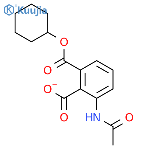 1,2-BENZENEDICARBOXYLIC ACID, 3-(ACETYLAMINO)-, 2-CYCLOHEXYL ESTER structure