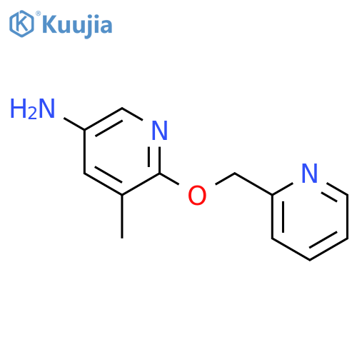 3-Pyridinamine, 5-methyl-6-(2-pyridinylmethoxy)- structure