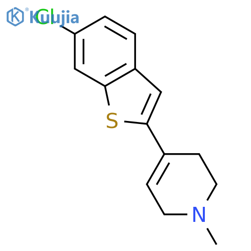 Pyridine, 4-(6-chlorobenzo[b]thien-2-yl)-1,2,3,6-tetrahydro-1-methyl- structure