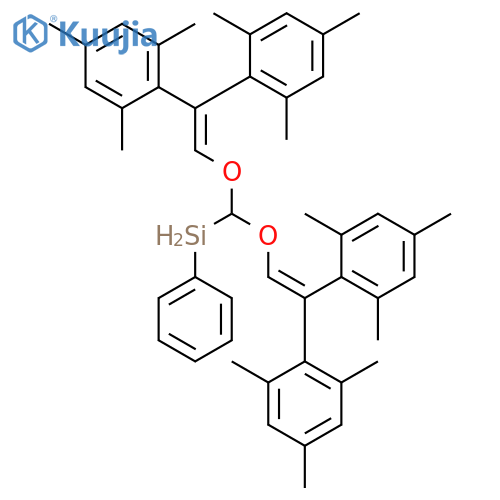 Silane, bis[[2,2-bis(2,4,6-trimethylphenyl)ethenyl]oxy]methylphenyl- structure