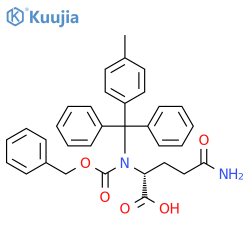 D-Glutamine,N-[(4-methylphenyl)diphenylmethyl]-N2-[(phenylmethoxy)carbonyl]- structure