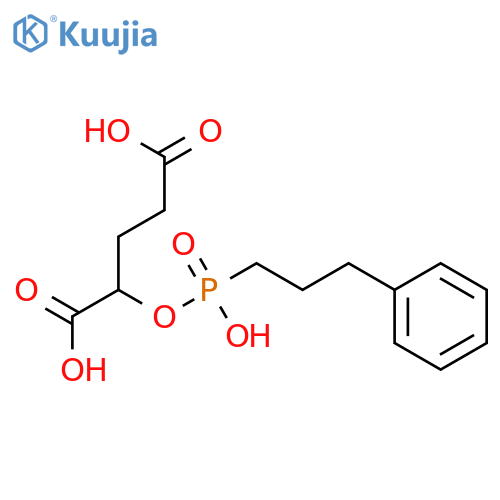 Pentanedioic acid, 2-[[hydroxy(3-phenylpropyl)phosphinyl]oxy]- structure