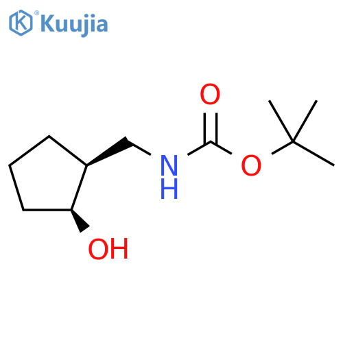 Cis-tert-Butyl ((2-hydroxycyclopentyl)methyl)carbamate structure