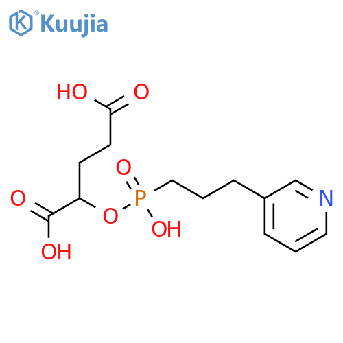 Pentanedioic acid, 2-[[hydroxy[3-(3-pyridinyl)propyl]phosphinyl]oxy]- structure