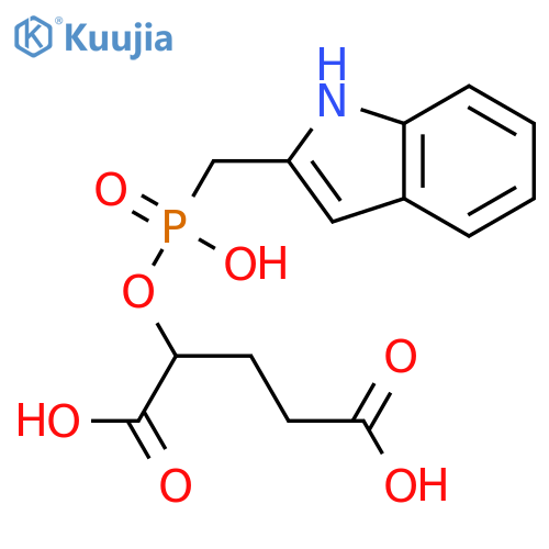 Pentanedioic acid, 2-[[hydroxy(1H-indol-2-ylmethyl)phosphinyl]oxy]- structure