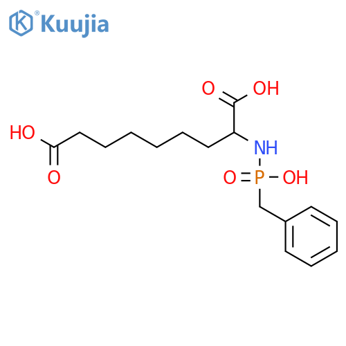 Nonanedioic acid, 2-[[hydroxy(phenylmethyl)phosphinyl]amino]- structure