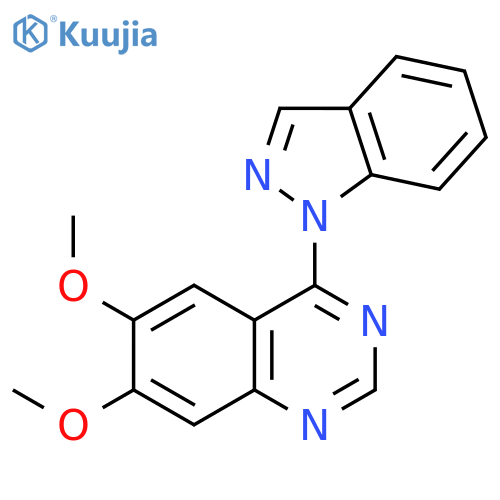 Quinazoline, 4-(1H-indazol-1-yl)-6,7-dimethoxy- structure