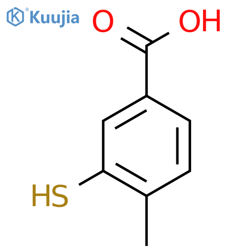 4-methyl-3-sulfanylbenzoic acid structure