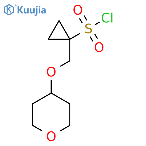 1-(oxan-4-yloxy)methylcyclopropane-1-sulfonyl chloride structure
