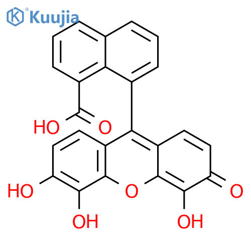 1-Naphthalenecarboxylic acid, 8-(4,5,6-trihydroxy-3-oxo-3H-xanthen-9-yl)- structure