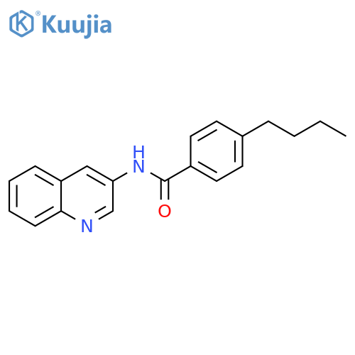 Benzamide, 4-butyl-N-3-quinolinyl- structure