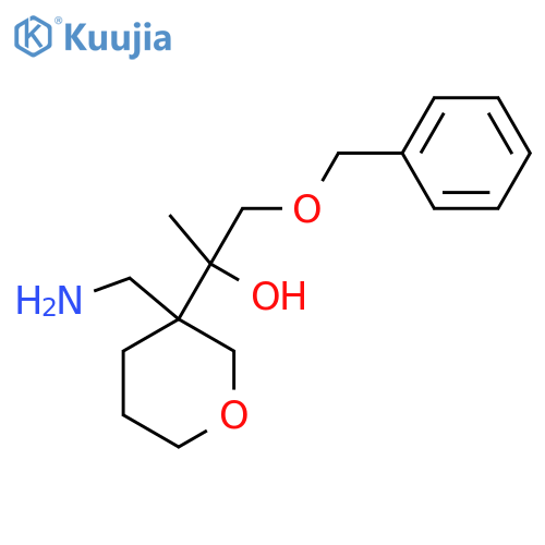 2H-Pyran-3-methanol, 3-(aminomethyl)tetrahydro-α-methyl-α-[(phenylmethoxy)methyl]- structure